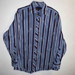 Ben Sherman Striped & Flowers Button Up Shirt